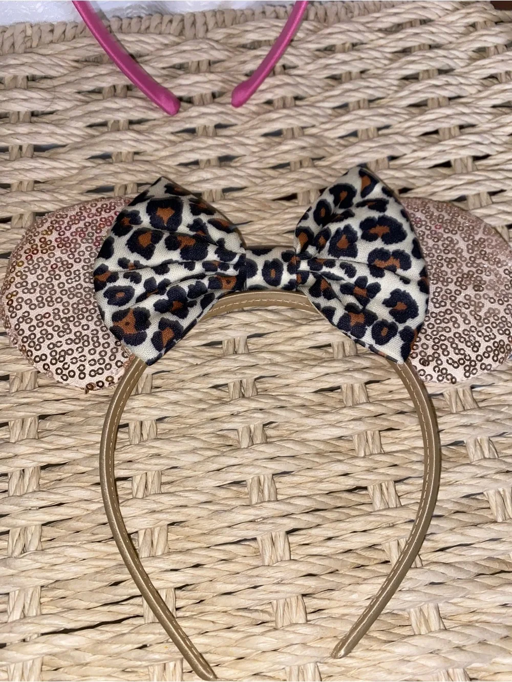 Colorful Sequin Mouse Ear Headbands - Yellow, Rainbow, Orange, Leopard